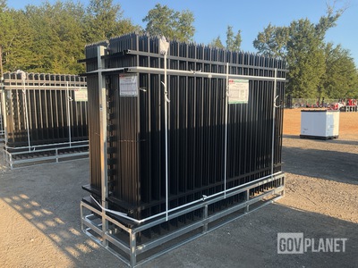 (30) Pieces of Galvanized Steel Garden/Public Space Fence w/(31) Post Connectors