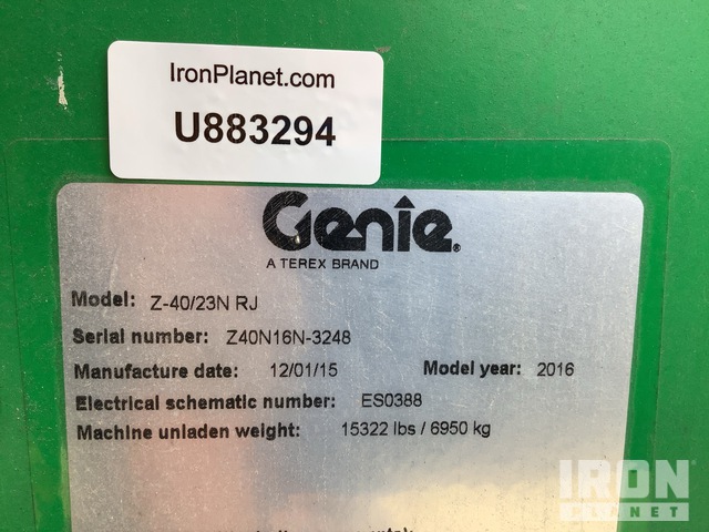 ELEVADOR ARTICULADO 2016 GENIE Z4023NRJ
