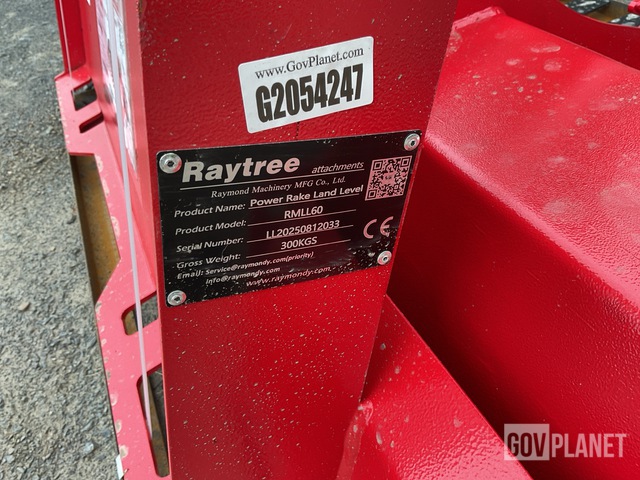 Raytree RMLL60 60'' Skid Steer Power Rake Land Level - Unused in ...