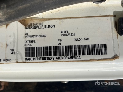2013 International WorkStar 7600 6x4 T/A Dump Truck