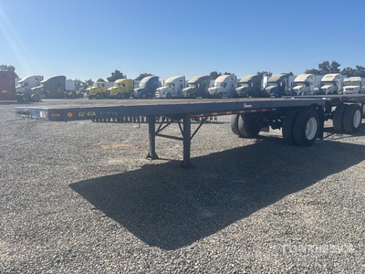1963 Brown 24 ft S/A Flatbed Trailer