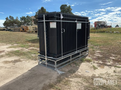 (30) Pieces of Galvanized Steel Garden/Public Space Fence w/(31) Post Connectors