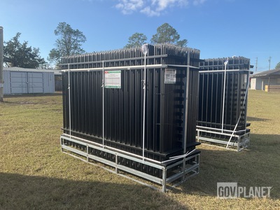 (30) Pieces of Galvanized Steel Garden/Public Space Fence w/(31) Post Connectors