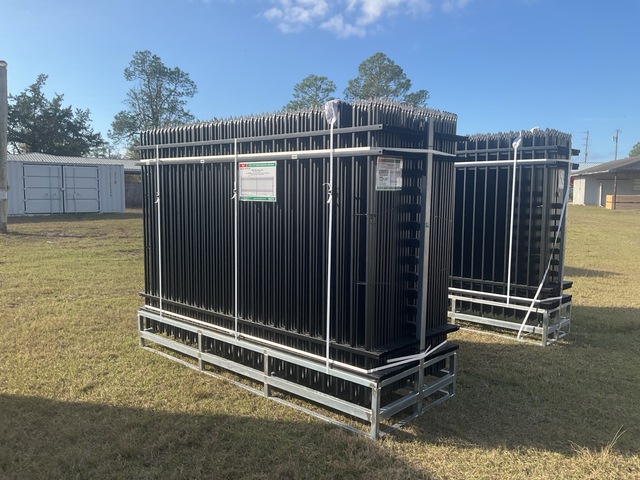 (30) Pieces of Galvanized Steel Garden/Public Space Fence w/(31) Post Connectors