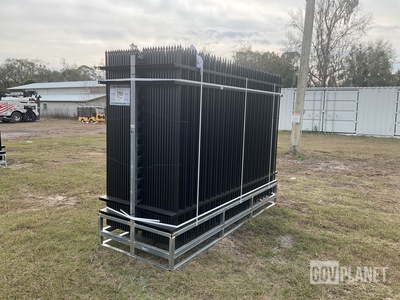 (30) Pieces of Galvanized Steel Garden/Public Space Fence w/(31) Post Connectors