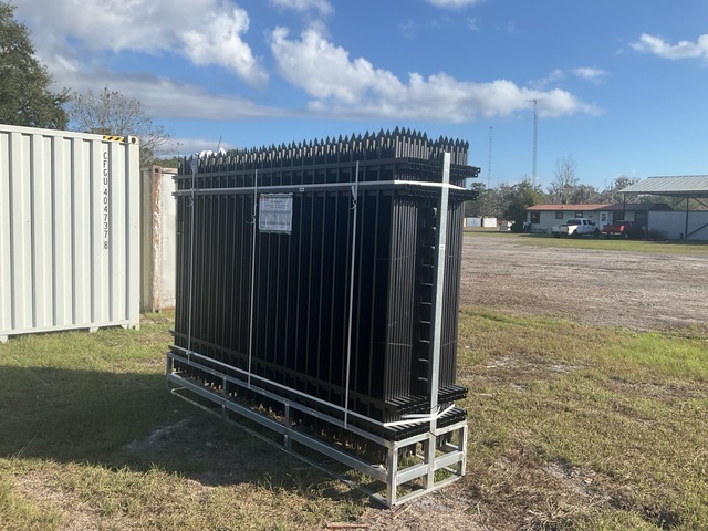 (24) Pieces of KJ Powder Coated Steel Fence w/(25) Post Connectors - Unused