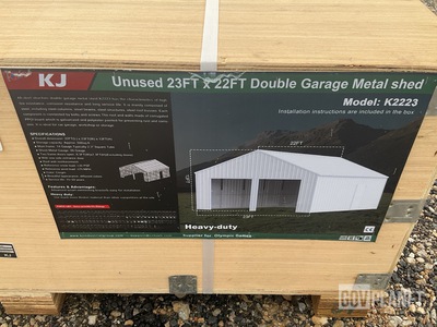 KJ K2223 Double Garage Metal Shed - Unused
