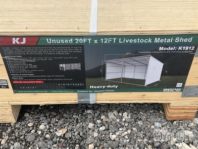KJ K1912 Livestock Metal Shed - Unused