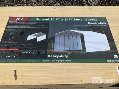 KJ K2030 Metal Garage - Unused