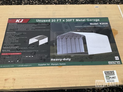 KJ K2030 Metal Garage - Unused