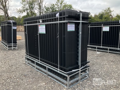 (30) Pieces of Galvanized Steel Garden/Public Space Fence w/(31) Post Connectors