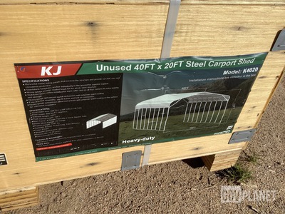 KJ K4020 Steel Carport Shed - Unused