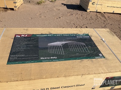 KJ K4020 Steel Carport Shed - Unused