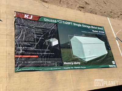 KJ K1220 Single Garage Metal Shed - Unused