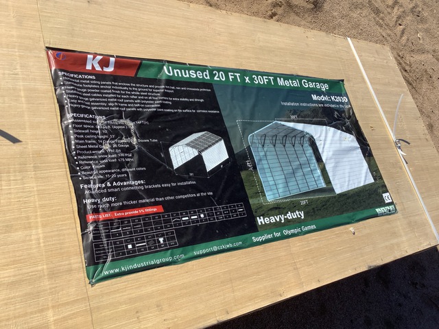 KJ K2030 Metal Garage - Unused