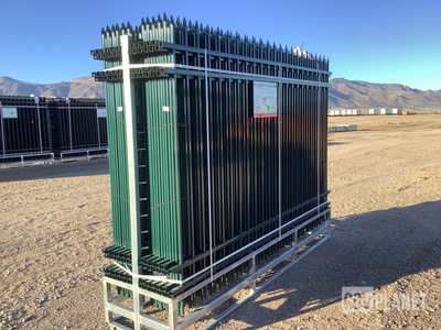(24) Pieces of KJ Powder Coated Steel Fence w/(25) Post Connectors - Unused