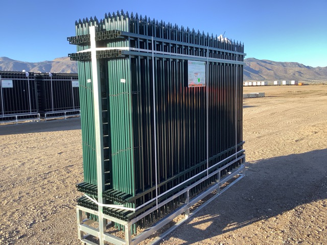 (24) Pieces of KJ Powder Coated Steel Fence w/(25) Post Connectors - Unused