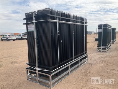 (30) Pieces of Galvanized Steel Garden/Public Space Fence w/(31) Post Connectors