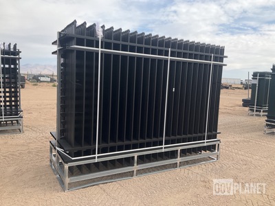 (30) Pieces of Galvanized Steel Garden/Public Space Fence w/(31) Post Connectors
