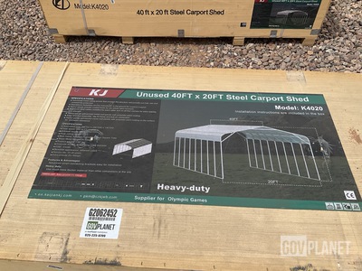 KJ K4020 Steel Carport Shed - Unused