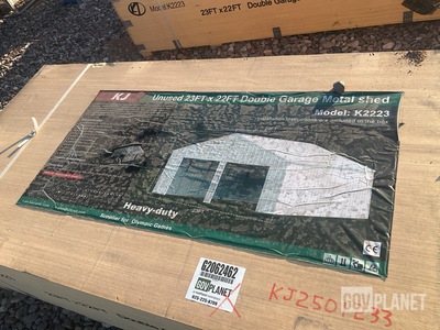 KJ K2223 Double Garage Metal Shed - Unused