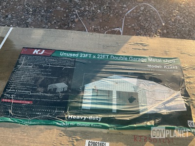 KJ K2223 Double Garage Metal Shed - Unused