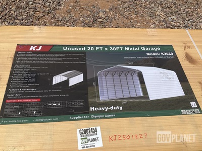 KJ K2030 Metal Garage - Unused