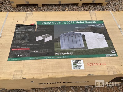 KJ K2030 Metal Garage - Unused
