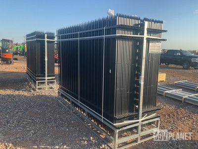 (30) Pieces of Galvanized Steel Garden/Public Space Fence w/(31) Post Connectors