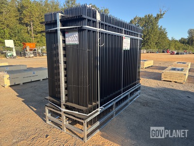(30) Pieces of Galvanized Steel Garden/Public Space Fence w/(31) Post Connectors