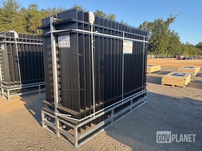 (30) Pieces of Galvanized Steel Garden/Public Space Fence w/(31) Post Connectors