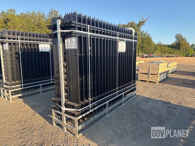 (24) Pieces of KJ Powder Coated Steel Fence w/(25) Post Connectors - Unused