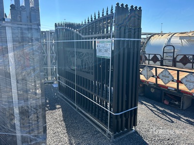 2025 KJ K0720-6 20 ft Bi-Parting Wrought Iron Driveway Gate (Unused)