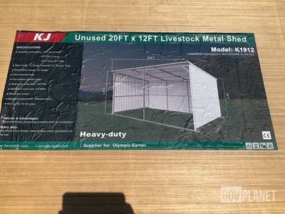 KJ K1912 Livestock Metal Shed - Unused