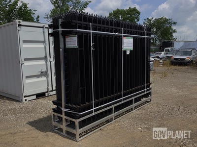 (24) Pieces of KJ Powder Coated Steel Fence w/(25) Post Connectors - Unused