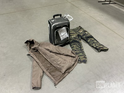 (11) Individual Bags, (1) Men's Coat, (1) Pair of Combat Pants & Assorted Items