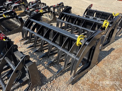 All-Star 84 in Grapple Skid Steer Root Rake (Unused)