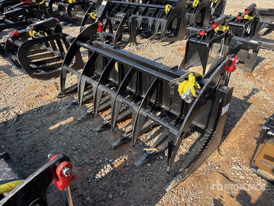 All-Star 72 in Grapple Skid Steer Root Rake (Unused)