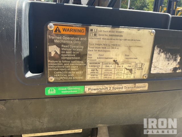 MONTACARGAS HYSTER H100FT