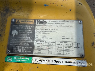 2017 Yale GP060MX 5550 lb Cushion Tire Forklift