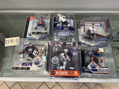 Connor McDavid, Taylor Hall, Jordan Eberle, Curtis Joseph, Mark Messier& Tommy Salo Figurines Varios, Articulos y equipos deportivos (Unused)