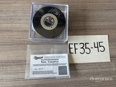Signed Nail Yakapov Hockey Puck (Unused)
