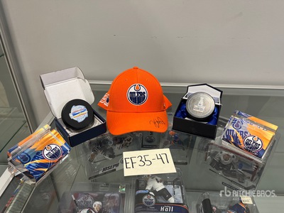 2016 World Cup Toronto Hockey Puck, Oscar Klefbom Signed Hat, (4) Oilers Card Holders, '83-'84 Oilers Reunion Puck Varios, Articulos y equipos deportivos
