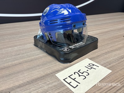 #25 Darnell Nurse Mini Blue Oilers Helmet (Unused)