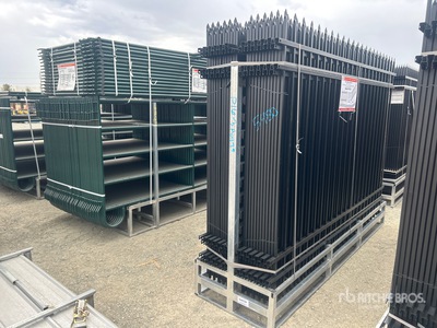 Quantity of (24) SUNTOP Rackable 10 ft x 7 ft Powder Coated Clôture (Unused)