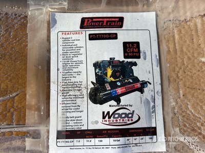 PowerTrain PT-TT70G-CP 11.2 cfm Mobile 20 gal Air Compressor