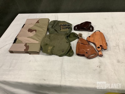 (9) Water Canteen Covers, (14) Individual Holsters & Assorted Items