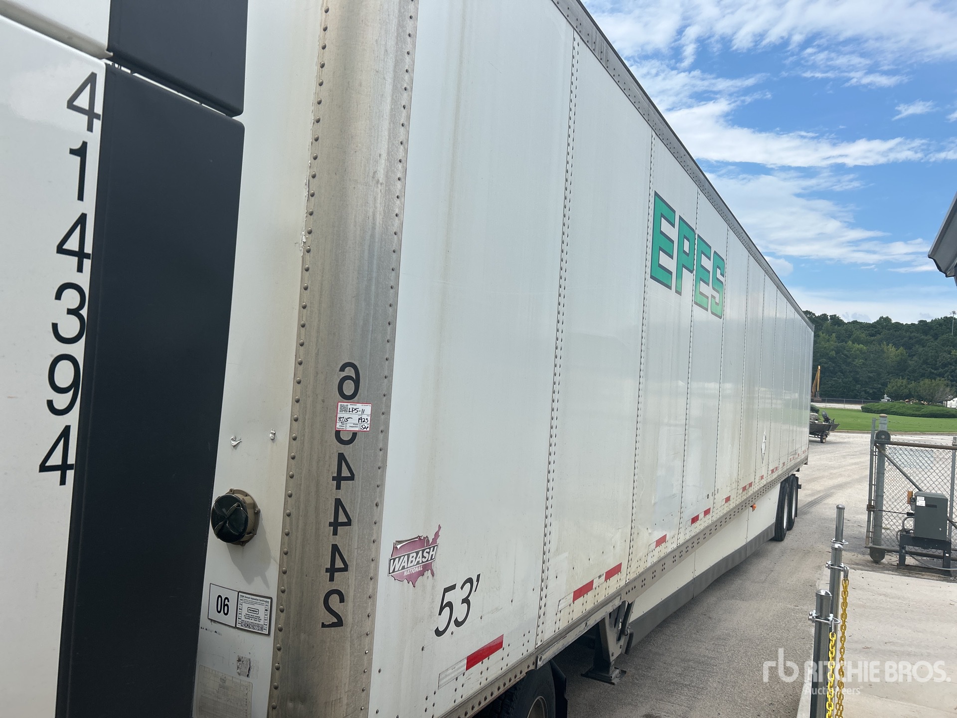 2015 Wabash 53 ft T/A Van Trailer