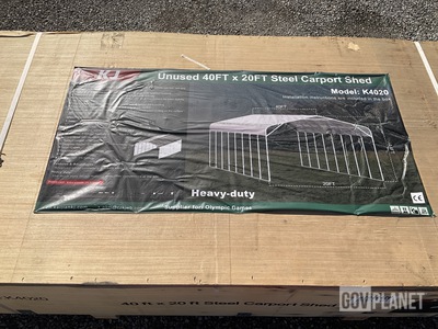KJ K4020 Steel Carport Shed - Unused