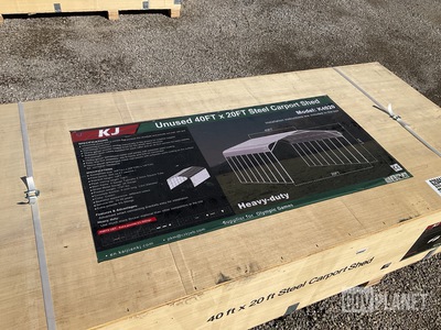 KJ K4020 Steel Carport Shed - Unused